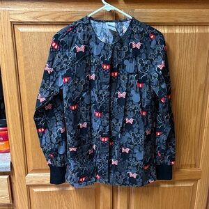 Disney Mickey/Minnie ladies scrub lab coat size small excellent condition